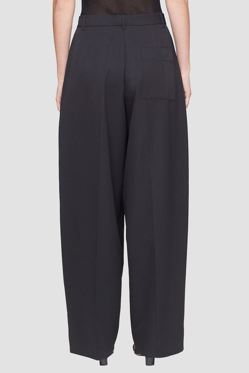 Wide Leg Trouser-black #1 Wide Leg Trouser, Black wool blend high-waisted wide leg tailored trousers from 3.1 PHILLIP LIM featuring high-waisted, concealed front fastening, belt loops, pleat detailing, pressed crease, two rear patch pockets and wide leg.- 3