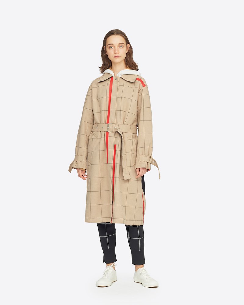 Window Pane Trench Coat-brown #0 Window Pane Trench Coat, Window Pane Trench Coat from 3.1 Phillip Lim.- 0