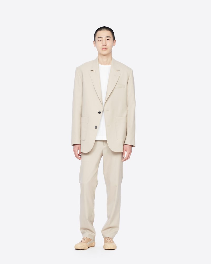 Wool Blend Blazer-neutrals #0 Wool Blend Blazer, - 0