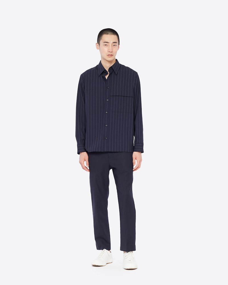 Wool Blend Needle Trouser-blue #0 Wool Blend Needle Trouser, Chinos never went away, but they are definitely having a moment. Constructed from wool-blend, these needle trousers from 3.1 Phillip Lim are a staple piece that is never out of style. Timeless is key. Featuring a waistband with belt loops, a concealed front fastening, side seam pockets and a straight leg.- 0