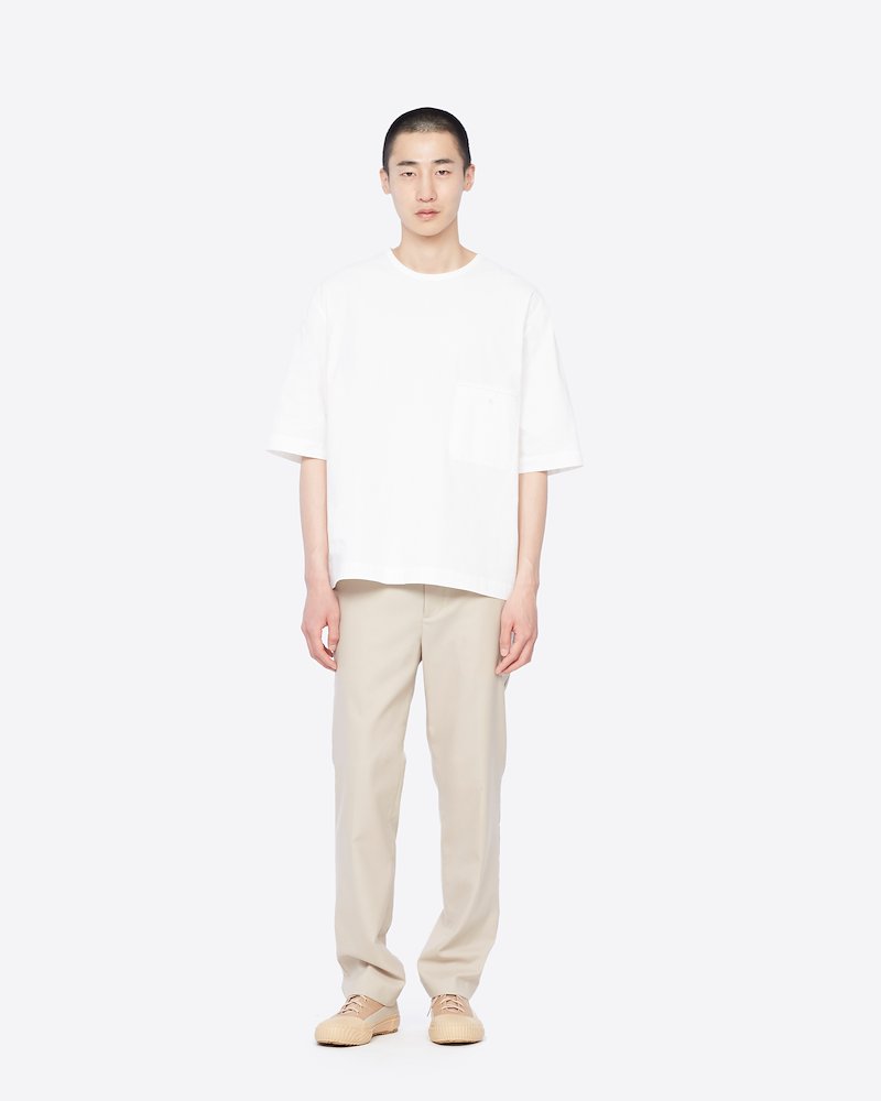 Wool Blend Needle Trouser-neutrals #0 Wool Blend Needle Trouser, SAND Wool or fine animal hair->Wool Wool Blend Needle Trouser from 3.1 Phillip Lim.- 0