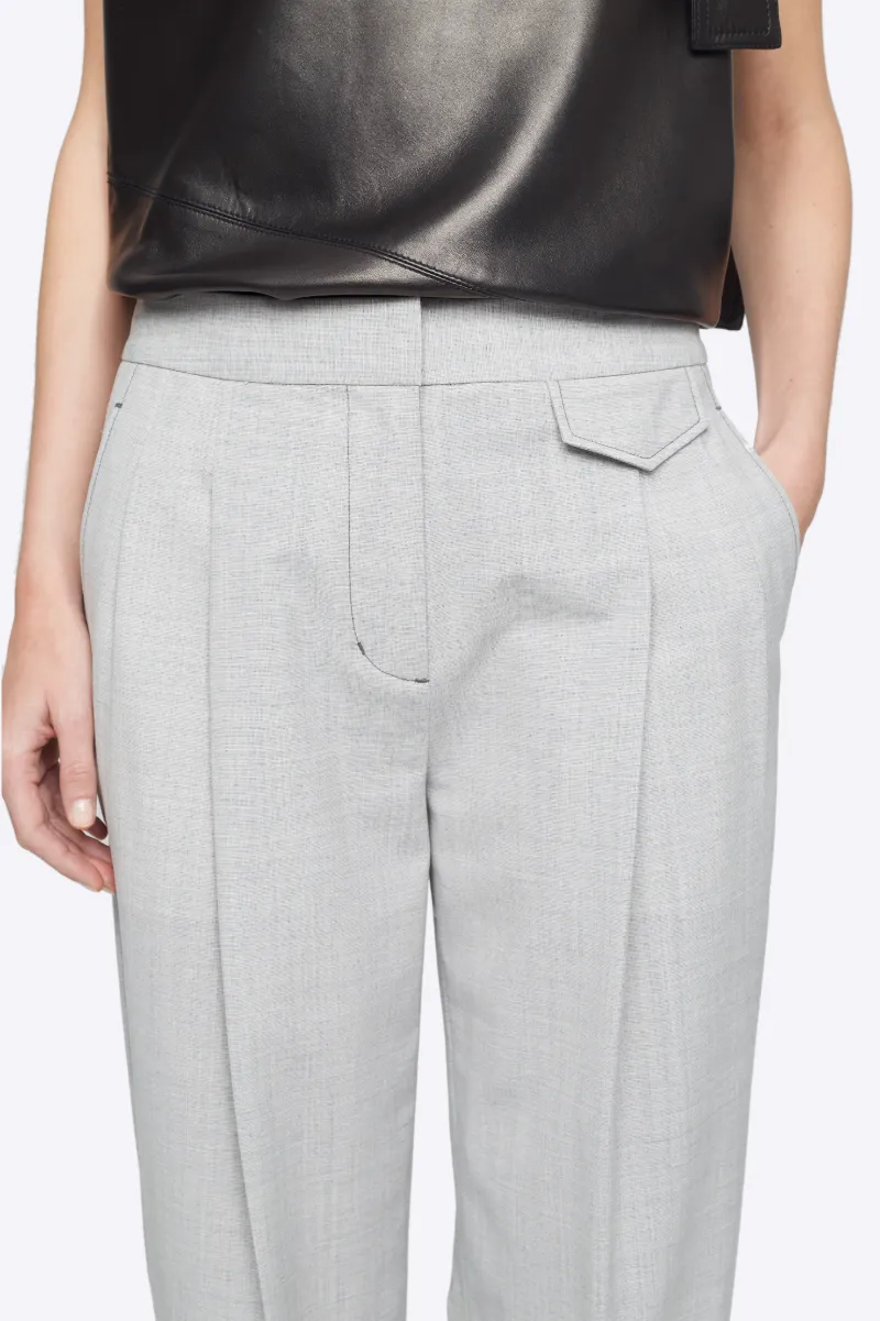 wide leg trousers wool