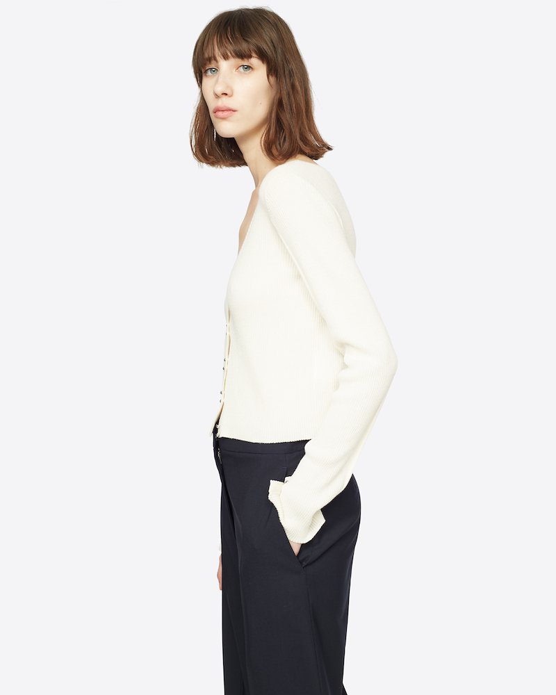 Wool Poplin A-Line Pant-black #1 Wool Poplin A-Line Pant, A little goes a long way... Boasting a wool construction, these back darts cropped trousers from 3.1 Phillip Lim proves that you don't need to complicate when it comes to elegance. Fuss-free is the way to go. Featuring a high waist, a concealed front fastening, side seam pockets, a wide leg and a cropped length.- 3