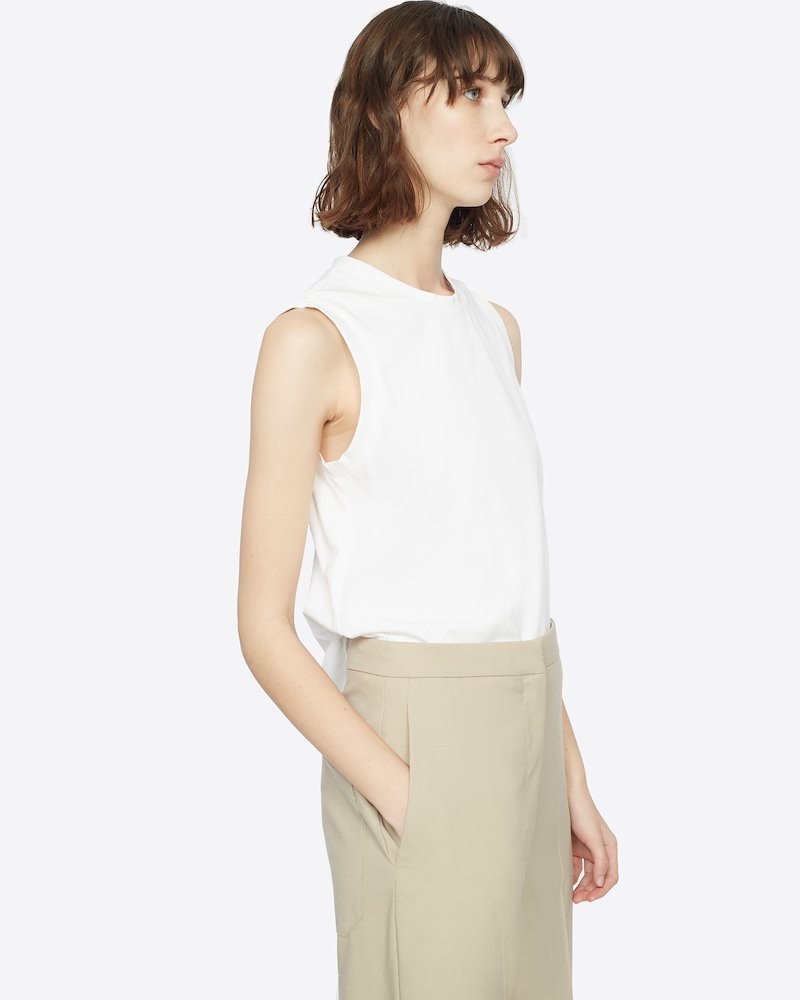 Wool Poplin A-Line Pant-neutrals #1 Wool Poplin A-Line Pant, - 3