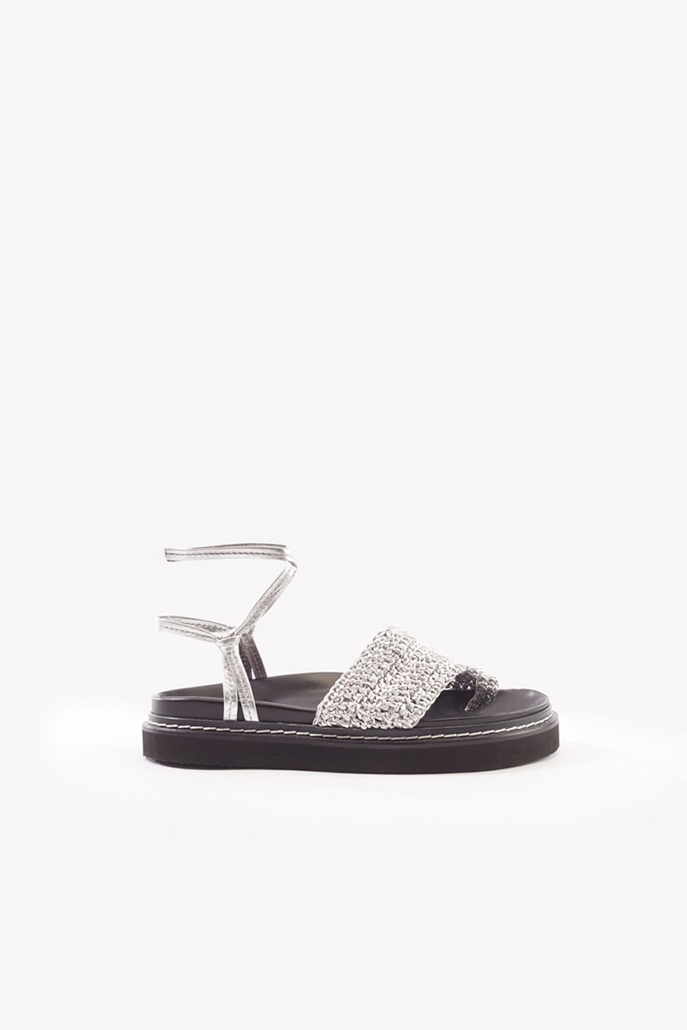 silver platform flip flops