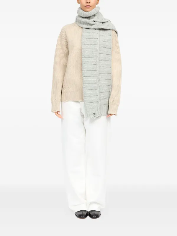 MM6 Maison Margiela ニットスカーフ | グレー | FARFETCH JP