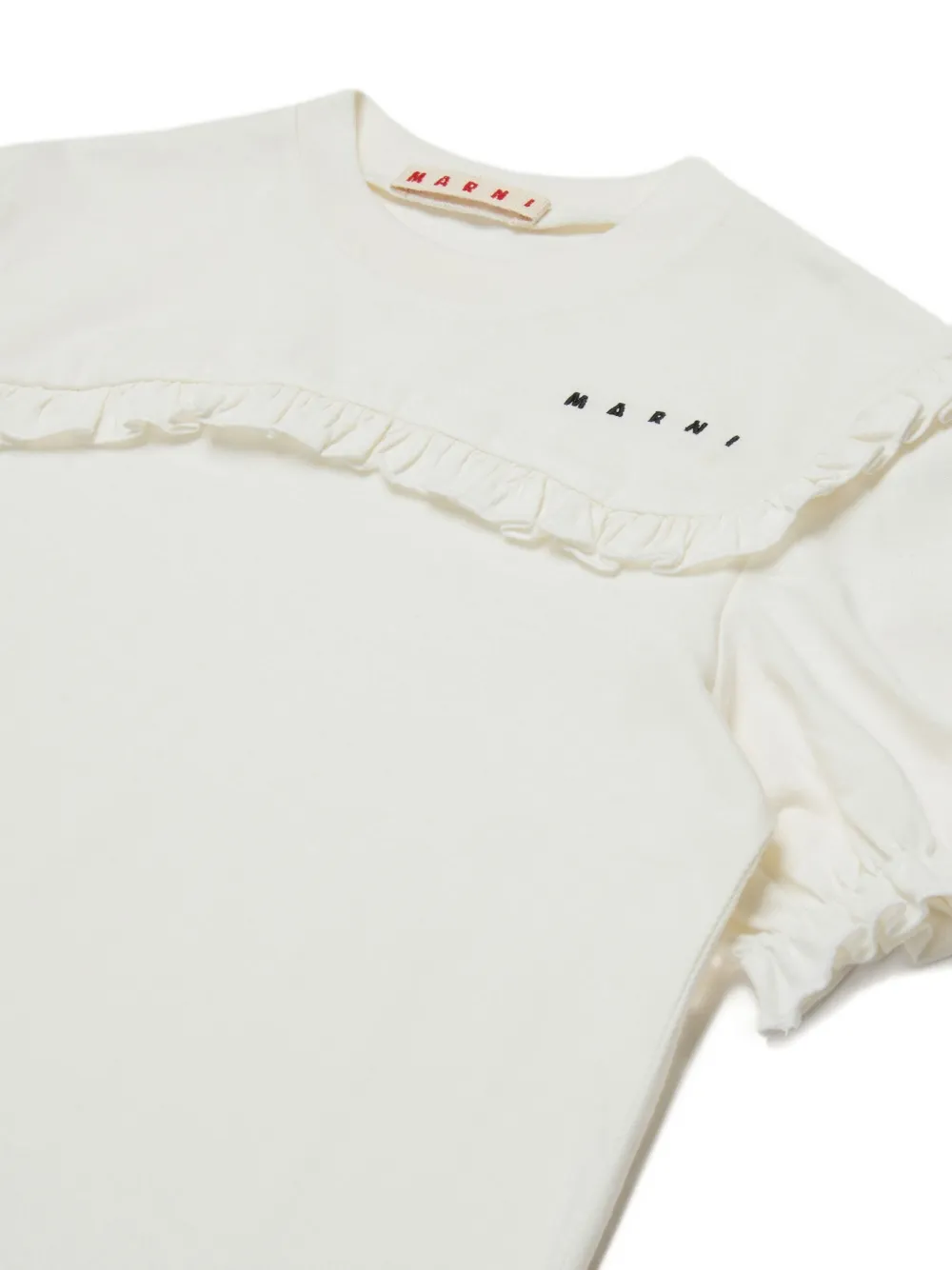 Marni Kids T-shirt met geborduurd logo Wit