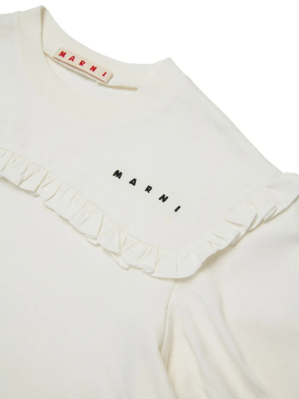 Marni Kids T-shirt met geborduurd logo Wit