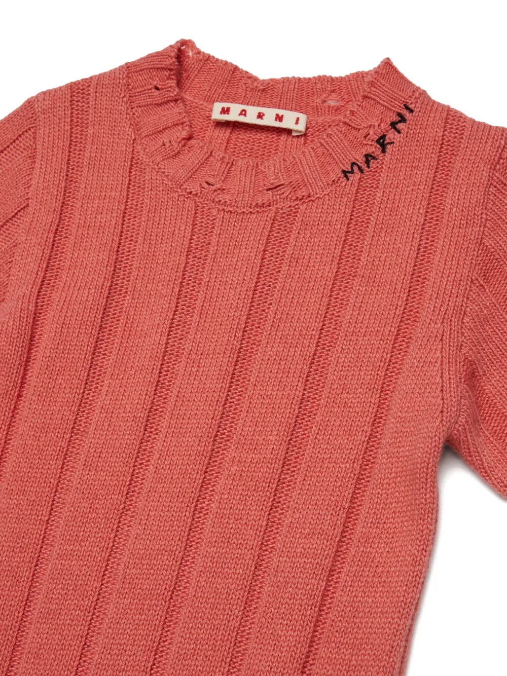 Marni Kids Jurk met geborduurd logo Rood