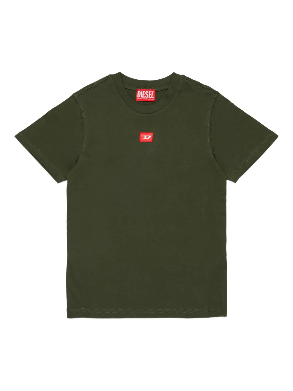 Diesel Kids Txdiego logo-patch T-shirt Groen