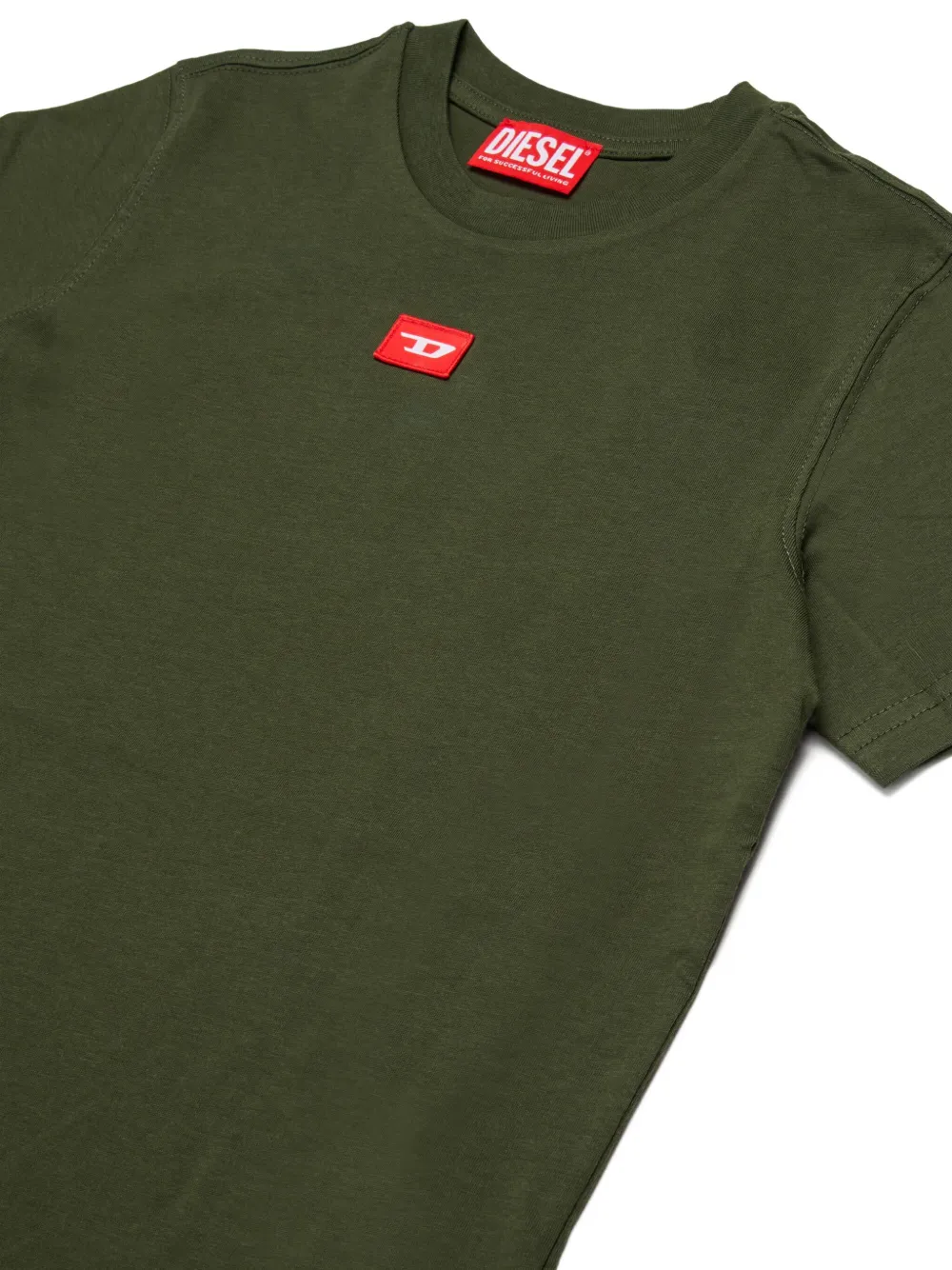 Diesel Kids Txdiego logo-patch T-shirt Groen