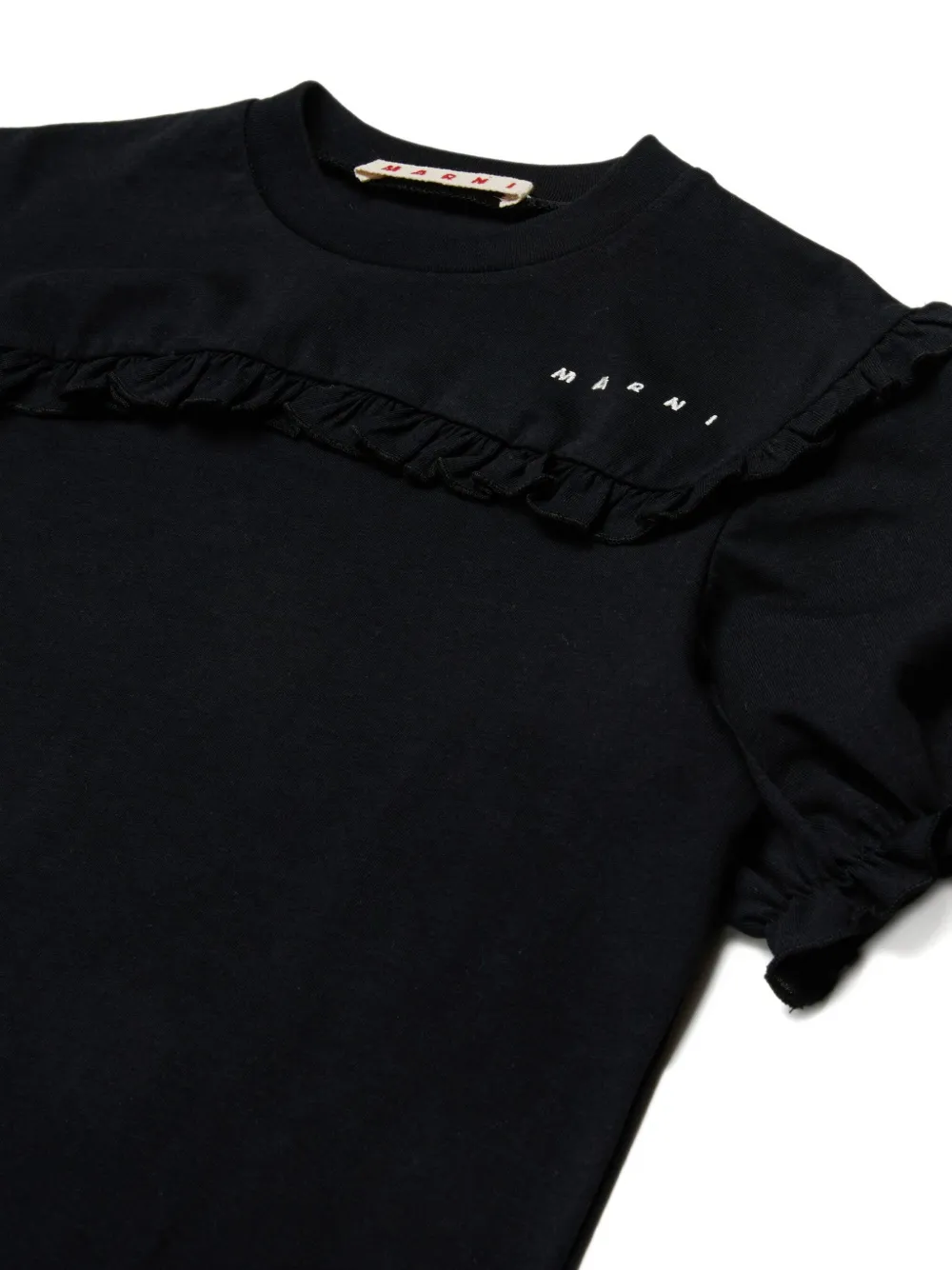 Marni Kids T-shirt met geborduurd logo Zwart