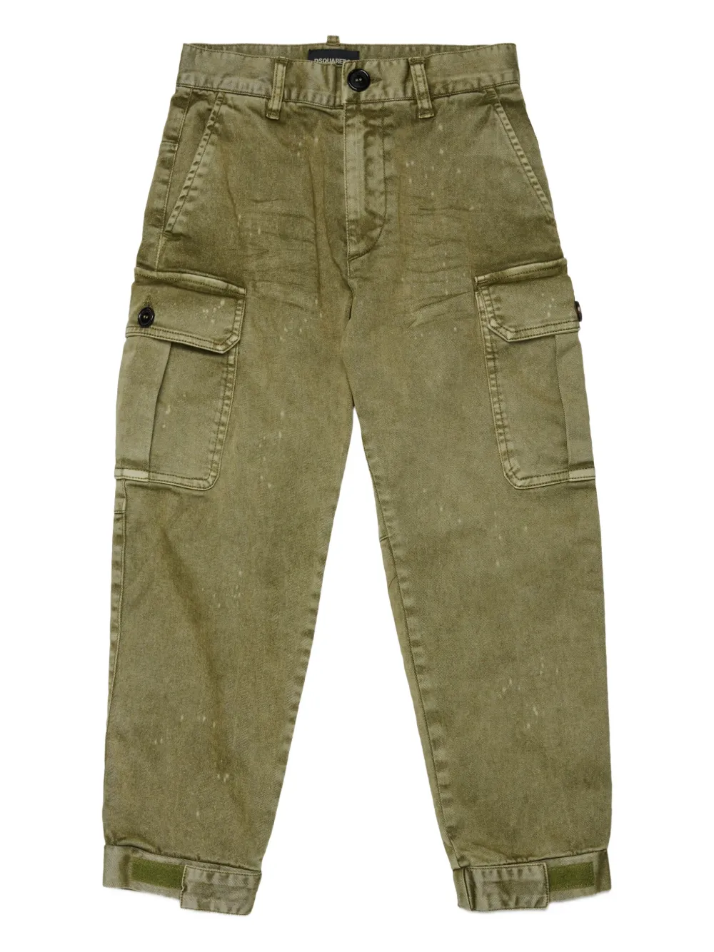 DSQUARED2 KIDS logo-print cargo trousers Groen