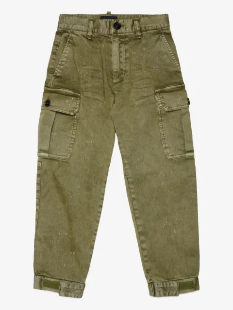 DSQUARED2 KIDS belt-loops logo cargo trousers