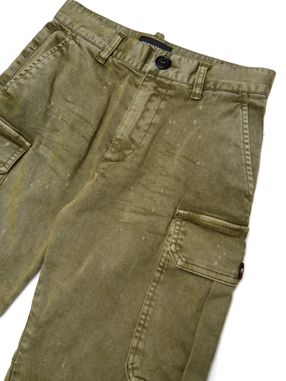 DSQUARED2 KIDS logo-print cargo trousers Groen