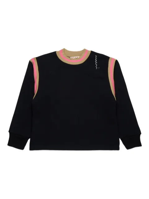 Marni Kids logo-embroidered cotton sweatshirt
