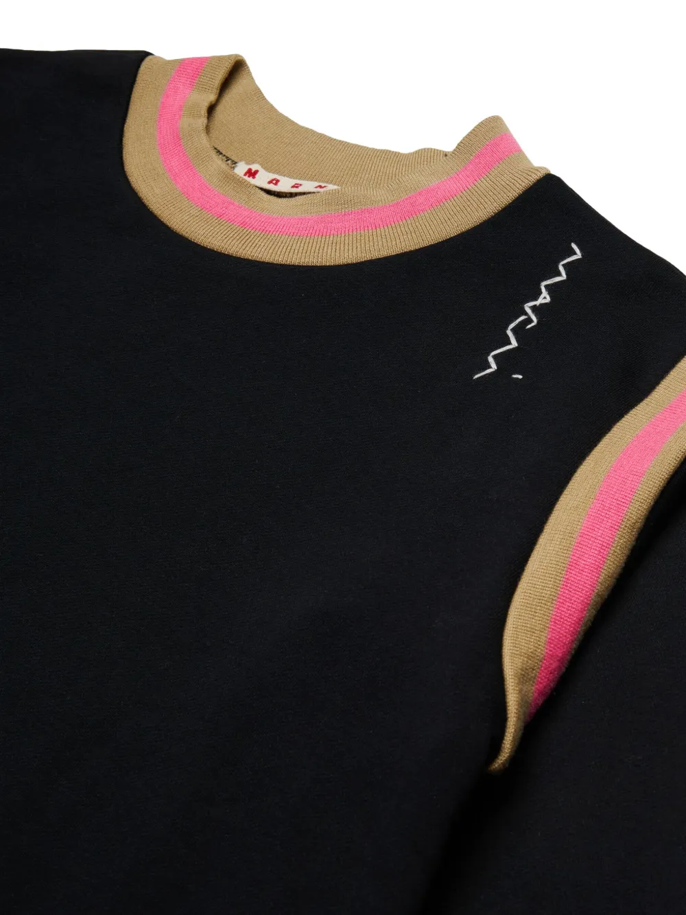 Marni Kids Sweater met geborduurd logo Zwart
