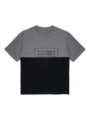 MM6 Maison Margiela Kids Numbers-print Cotton T-shirt | Black