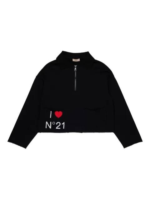 Nº21 Kids half-zip sweatshirt