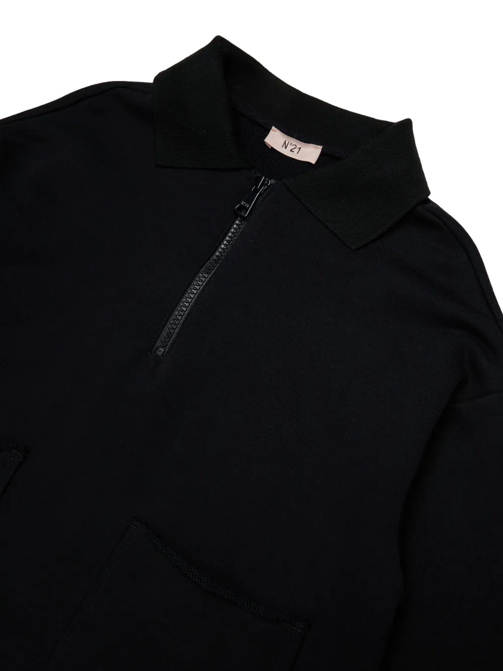  Nº21 Kids Half-zip Sweatshirt - Black 