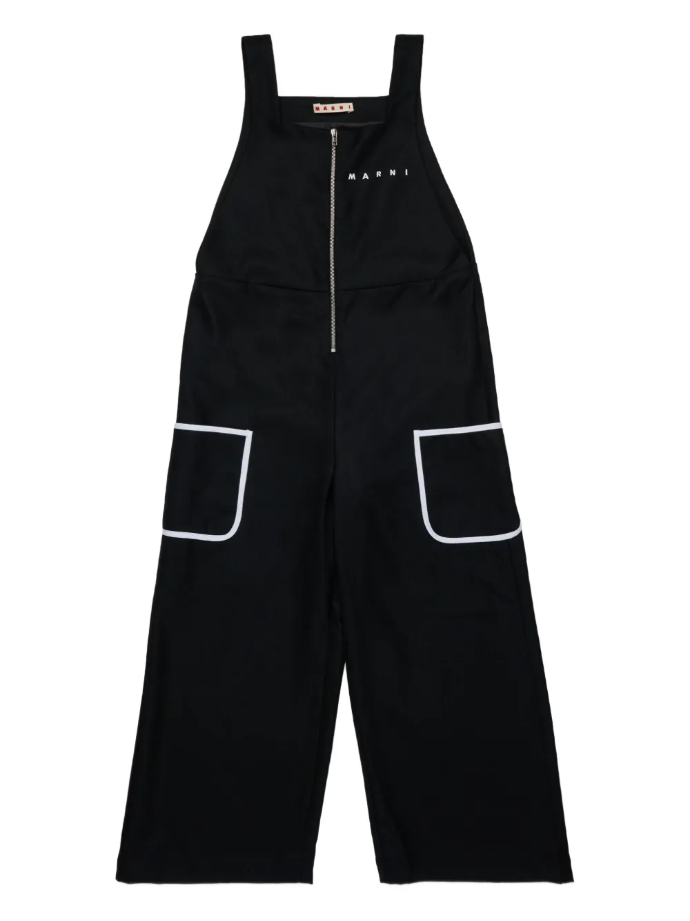 Marni Kids Jumpsuit met logo Zwart