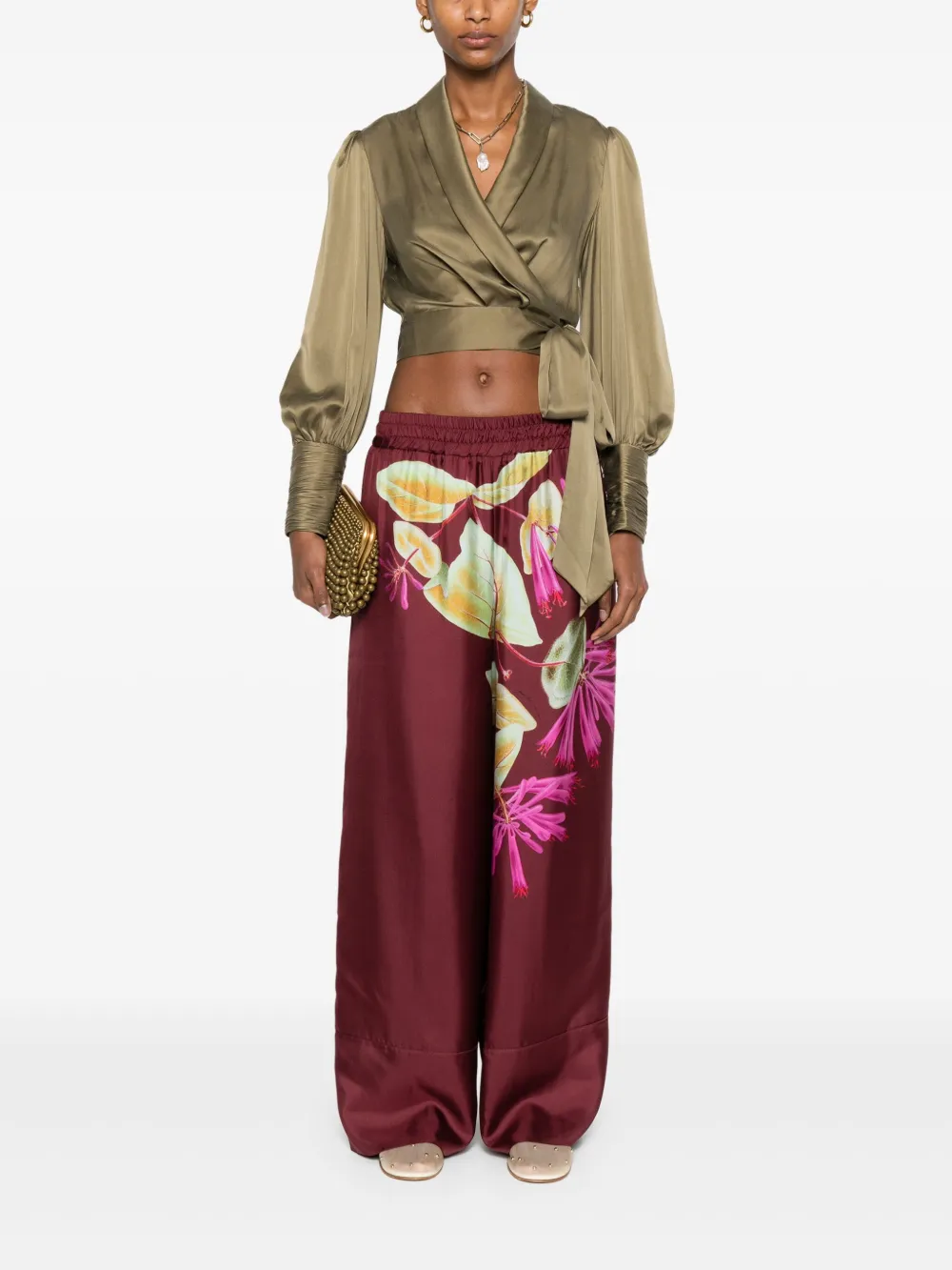 Pierre-Louis Mascia floral-print trousers - Rood