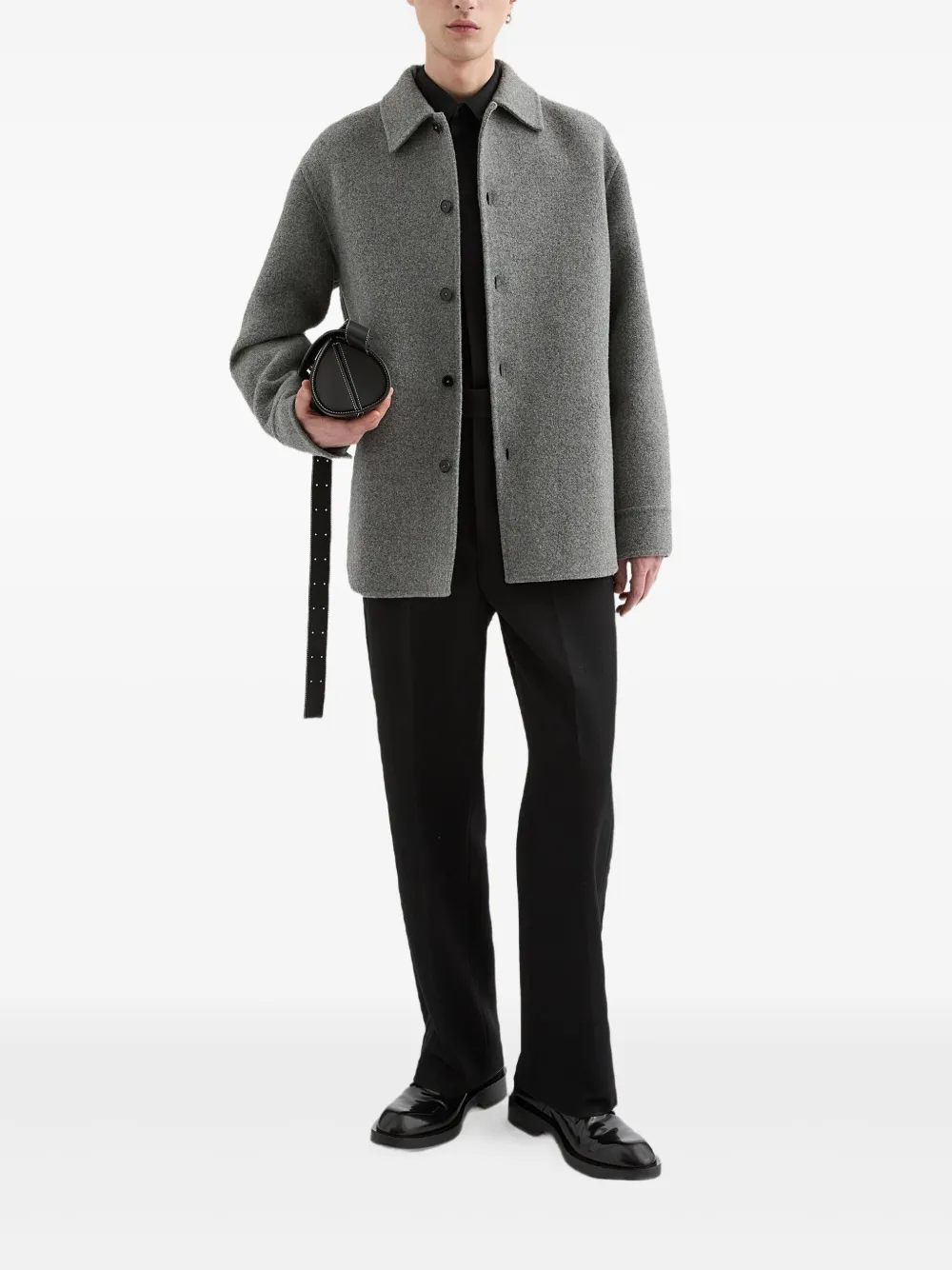 Jil Sander Wollen jack Grijs