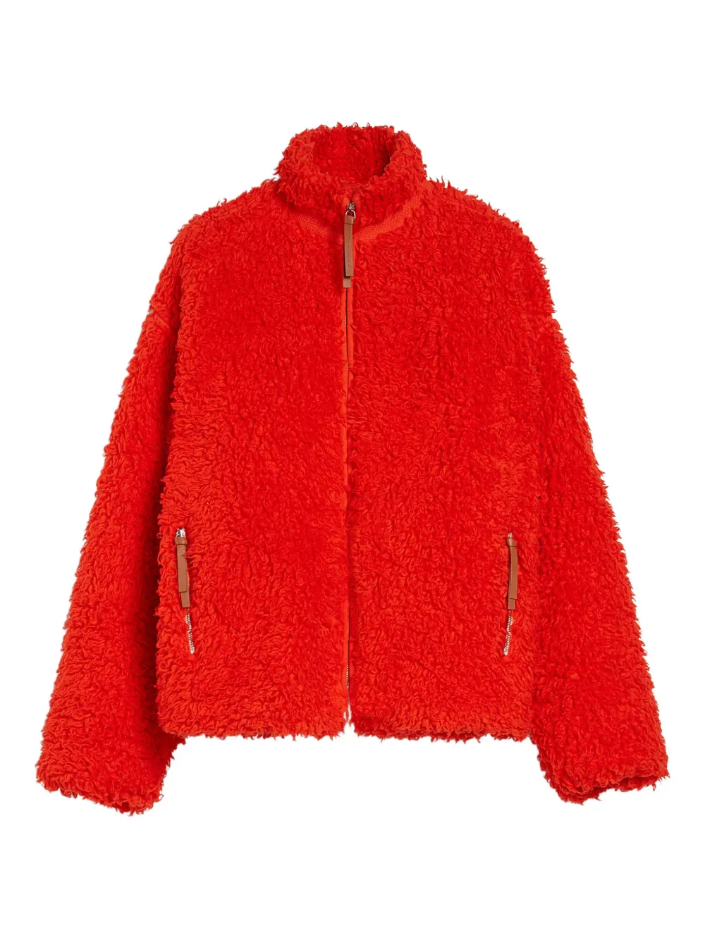Jil Sander cotton fleece jacket | Red | Image 1