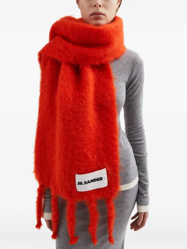 JIL SANDER+ モヘア スカーフ | レッド | FARFETCH JP