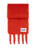 JIL SANDER+ mohair-blend scarf - Red