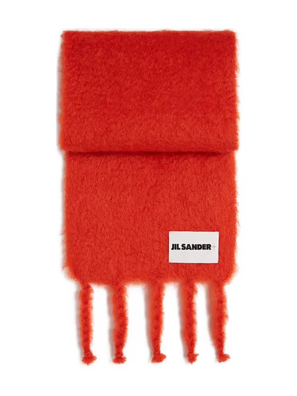 JIL SANDER+ モヘア スカーフ | レッド | FARFETCH JP