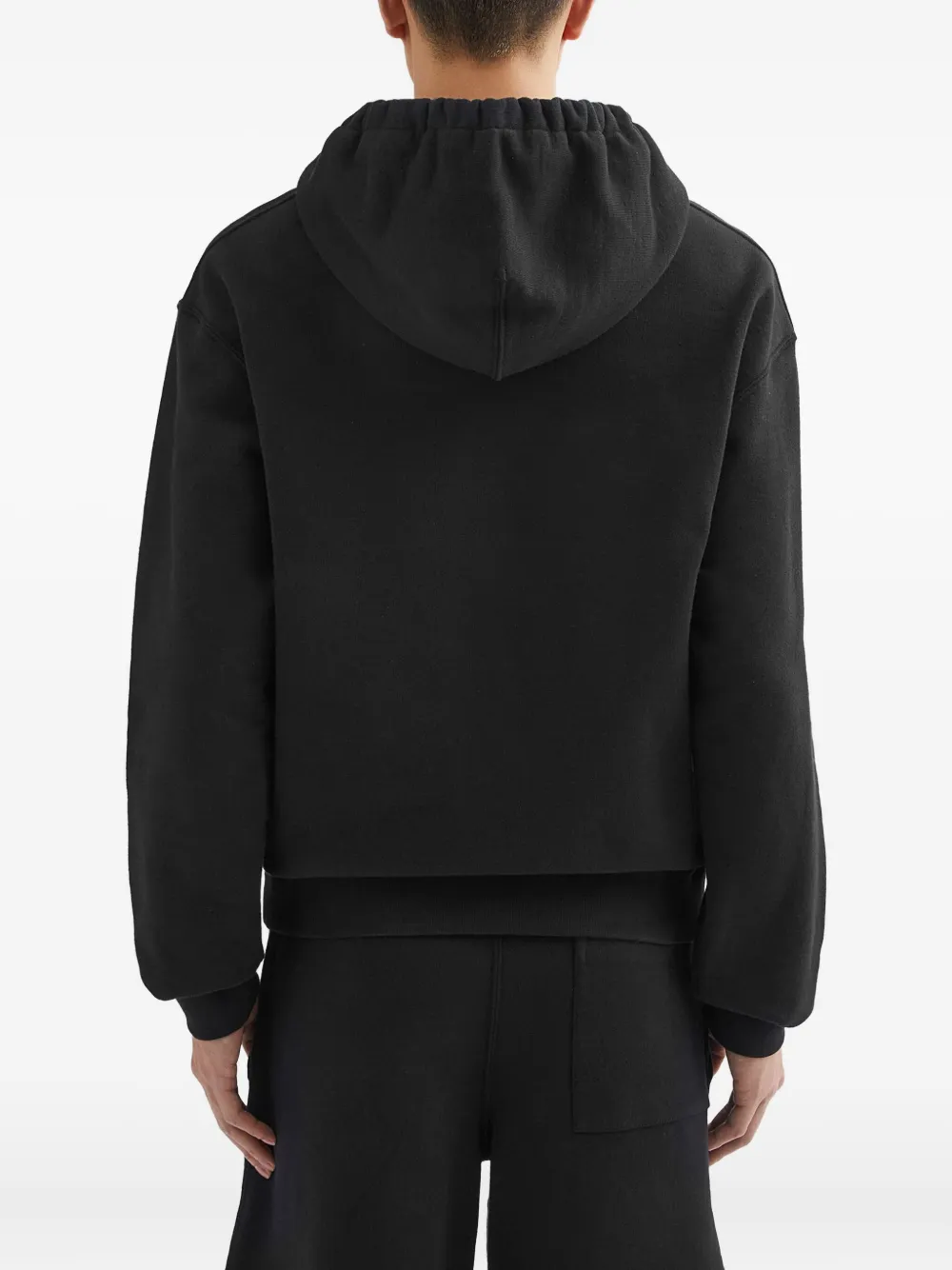 JIL SANDER+ Katoenen badstof hoodie Zwart