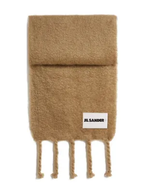 Jil Sander スリムウールスカーフ | グレー | FARFETCH JP