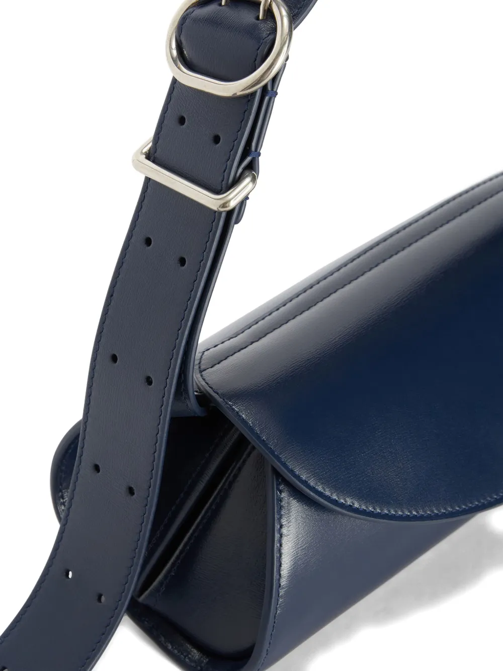 Jil Sander small Cannolo leather shoulder bag Blauw