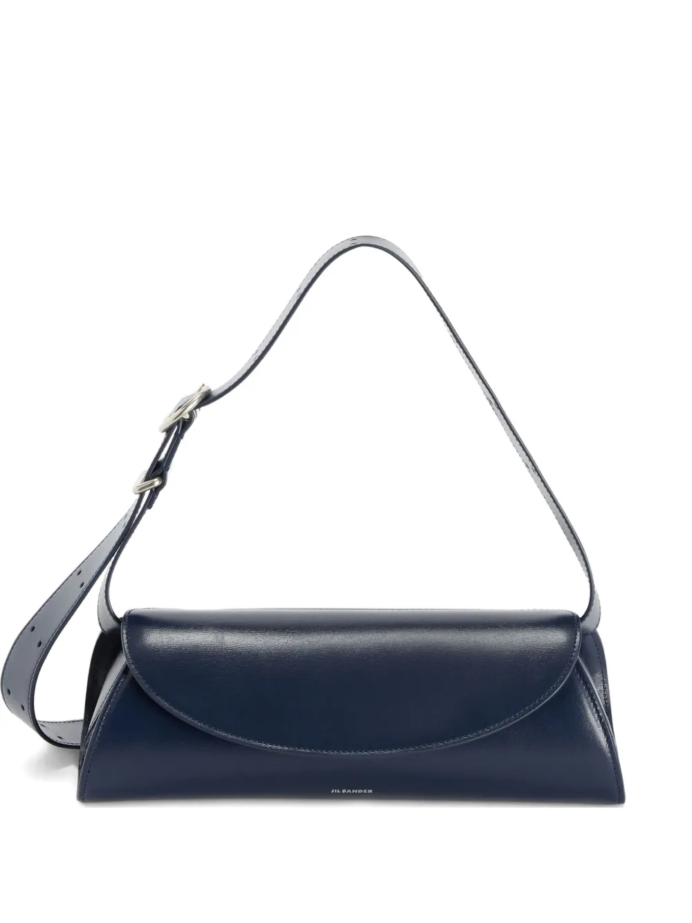 Jil Sander small Cannolo leather shoulder bag Blauw