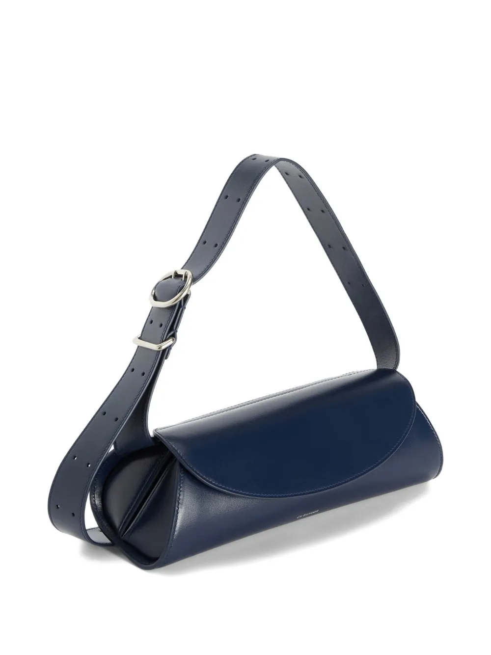 Jil Sander small Cannolo leather shoulder bag Blauw