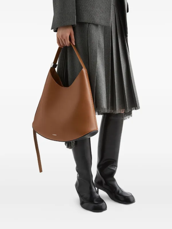 ショルダーバッグ・ポシェット Jil Sander Eldorado Medium Leather Shoulder Bag Jil Sander Medium Eldorado Shoulder Bag | Black | FARFETCH