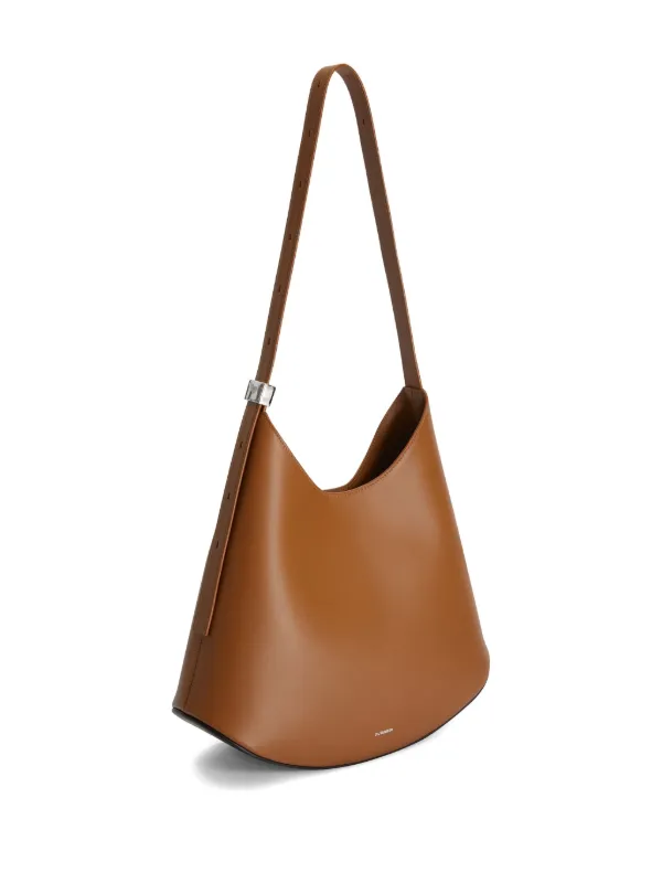 Jil Sander ブラウンショルダーバッグ Jil Sander embossed leather bag ヤシの木 (Jil Sander/ショルダー