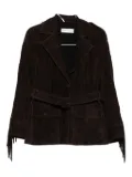 Nour Hammour Cassidy suede jacket - Brown