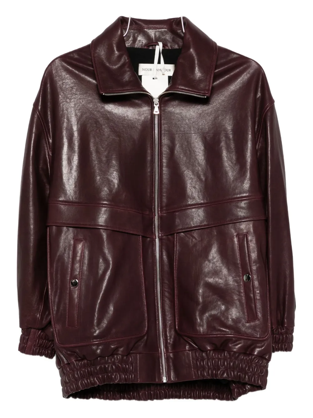 leather bomber jacket