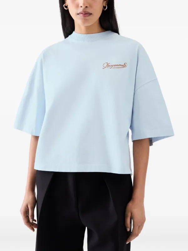 Jacquemus Cropped T-shirt | Blue | FARFETCH
