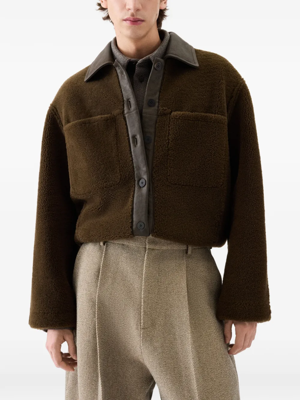 Jacquemus The Pelu shearling jacket Bruin