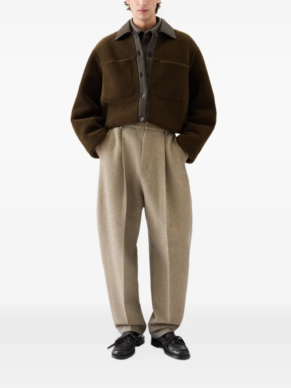 Jacquemus The Pelu shearling jacket Bruin