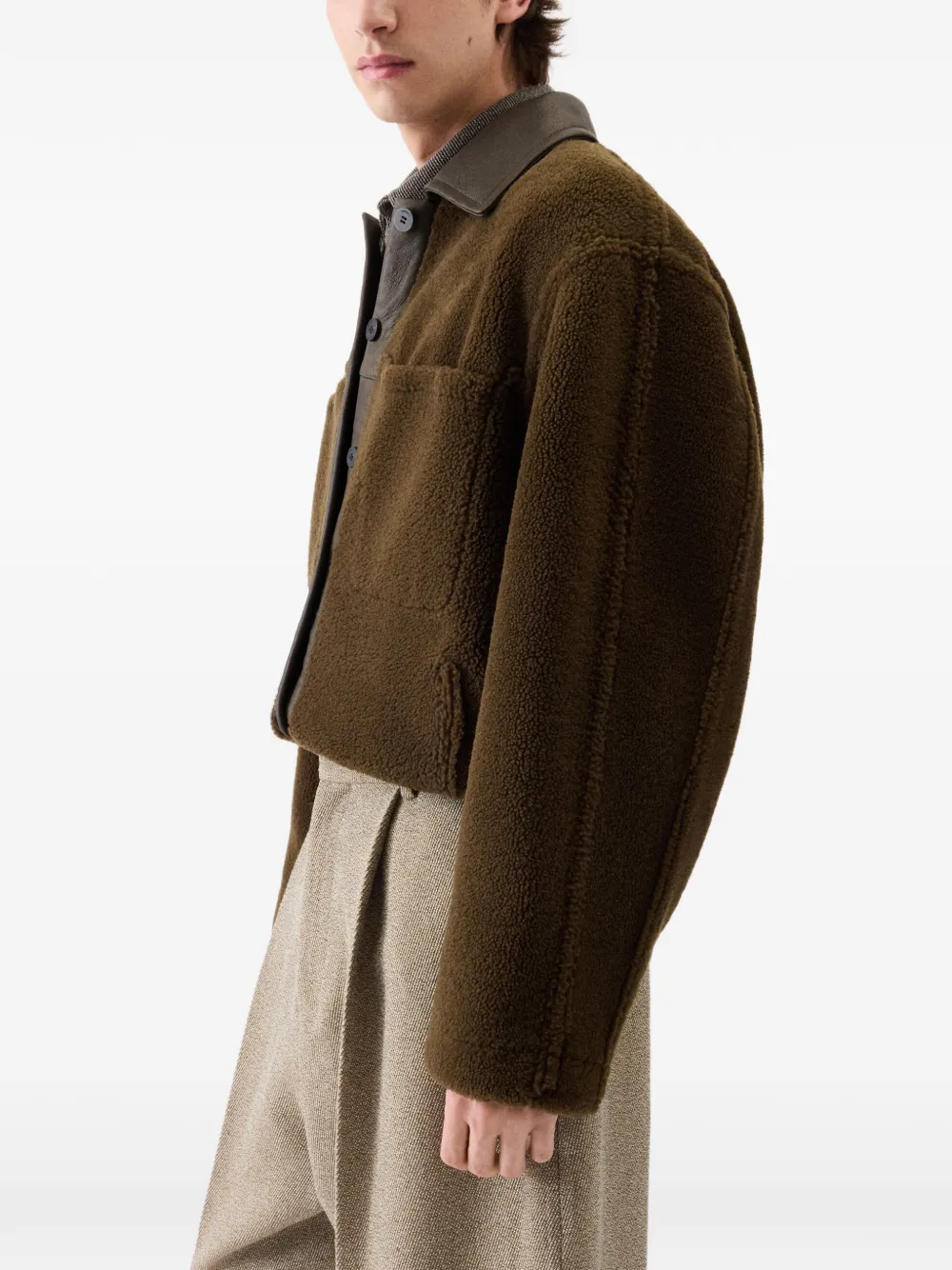 Jacquemus The Pelu shearling jacket Bruin