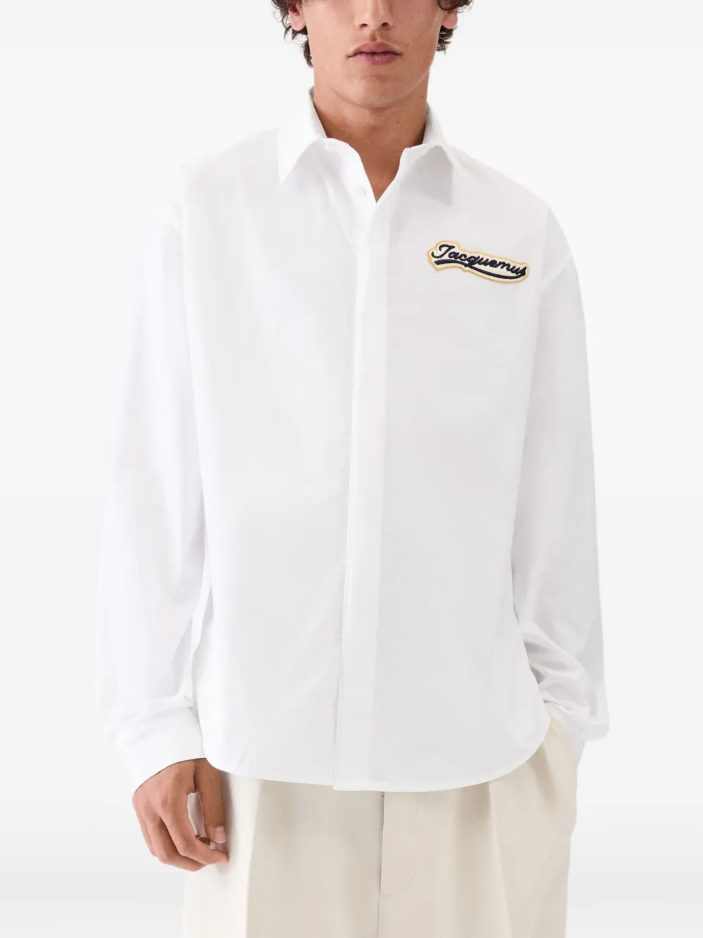 Jacquemus Overhemd met logopatch Wit