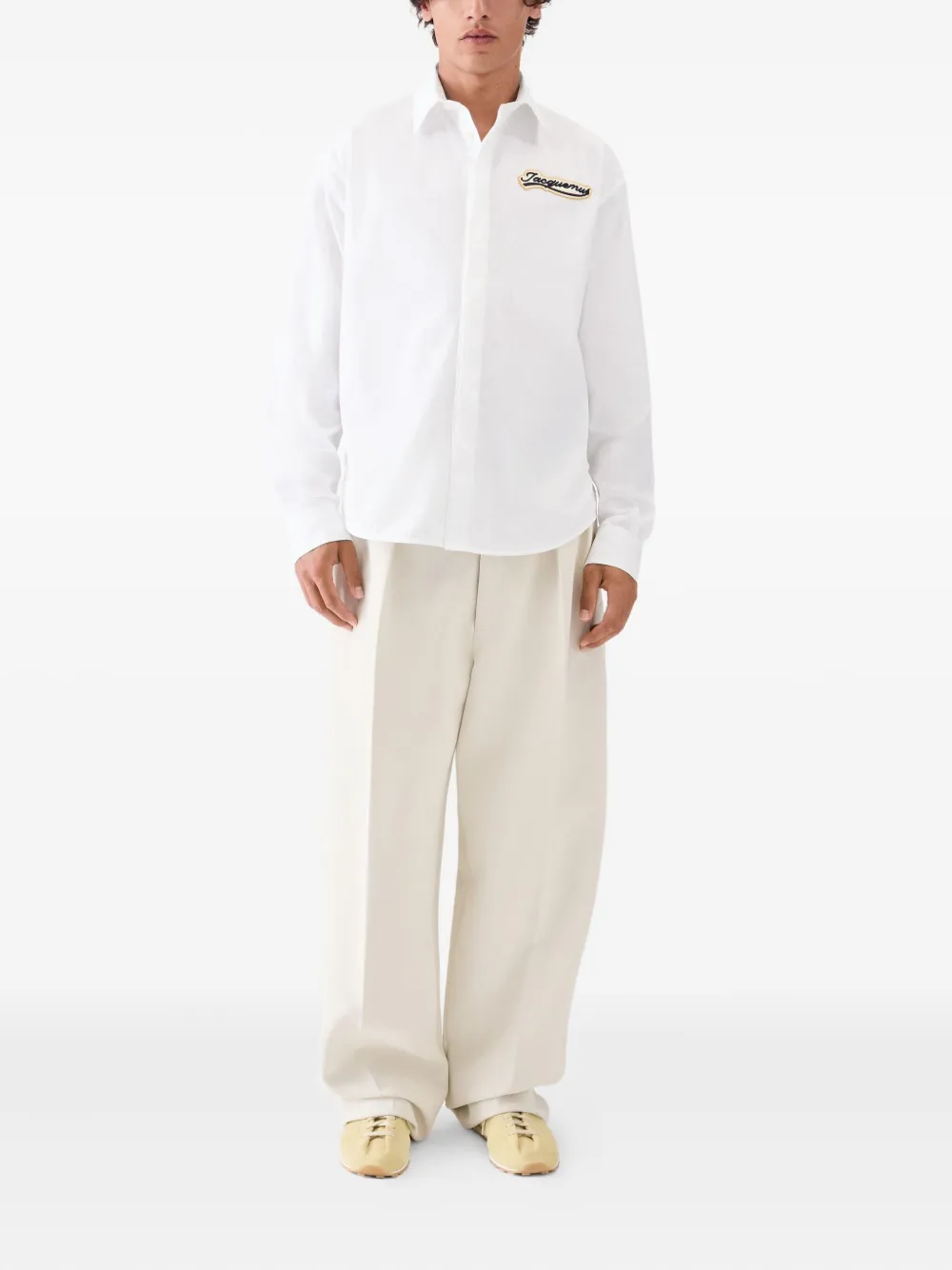 Jacquemus Overhemd met logopatch Wit