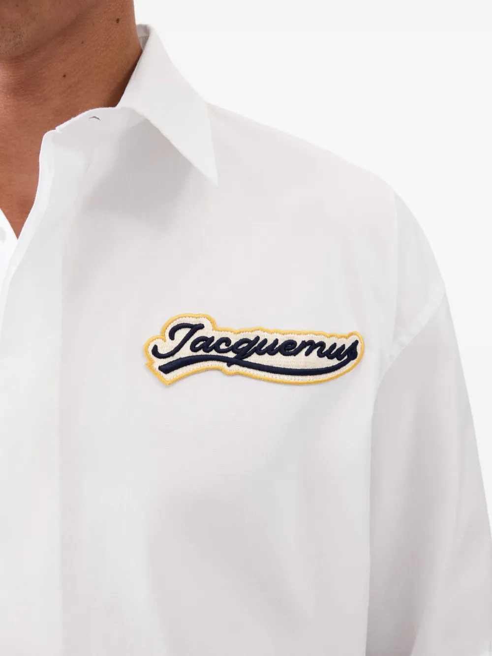 Jacquemus Overhemd met logopatch Wit