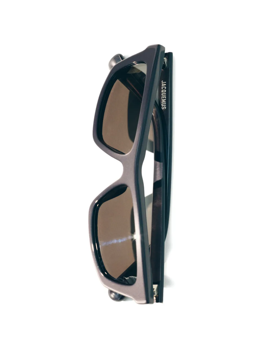Jacquemus Trapezi zonnebril met vierkant montuur Zilver