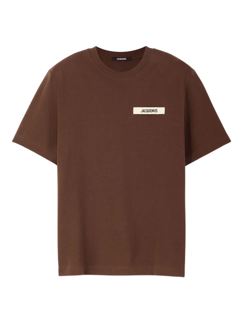 Jacquemus T-shirt met logopatch Bruin