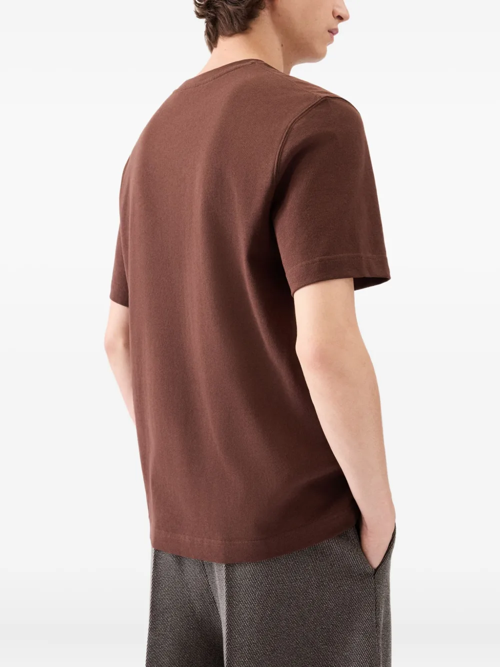 Jacquemus T-shirt met logopatch Bruin